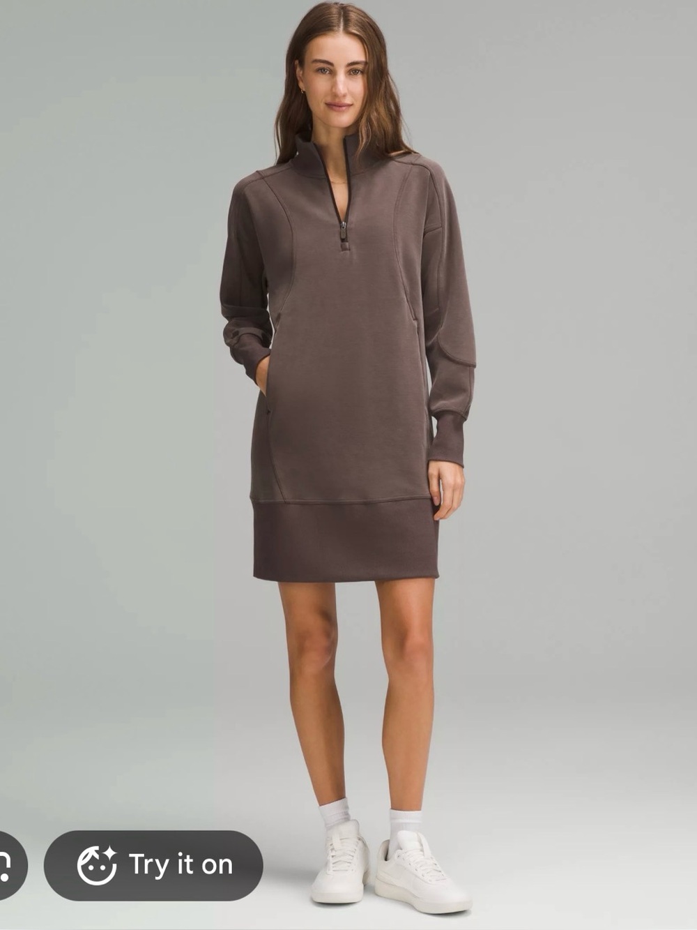 Lululemon softstreme long sleeve half zip dress